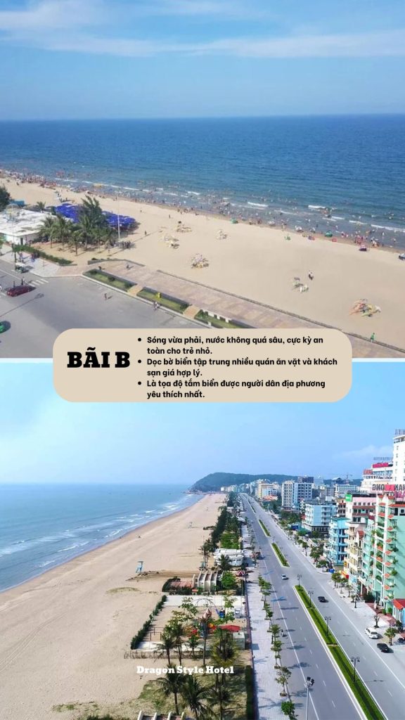Bãi tắm Sầm Sơn B phù hợp cho gia đình